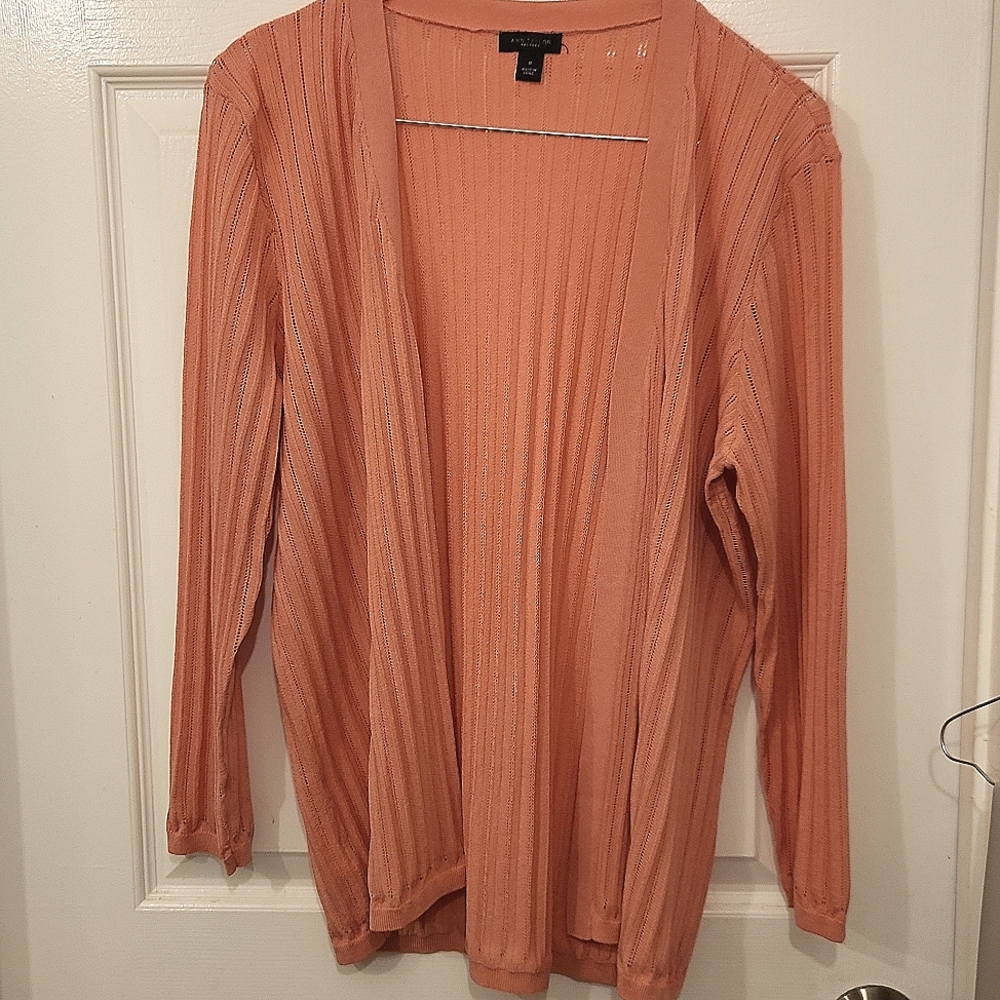 ANNE TAYLOR Light Cardigan Pink or Peach